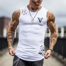 Новая модная одежда для тренажерных залов, спортивная майка, майка для бодибилдинга, Стрингер, мужская майка для фитнеса, майка без рукавов, майка