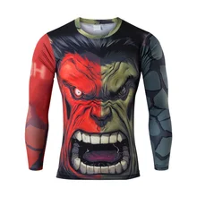 Anger hulk T-shirt stretch men’s new long-sleeved round collar straitjacket Cultivate one’s morality stereo design T-shirt