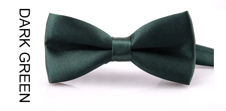 Классический Детский галстук-бабочка для мальчиков и девочек, Детский галстук-бабочка, модный однотонный мятный, зеленый, красный, черный, белый галстук для малышей - Цвет: Зеленый