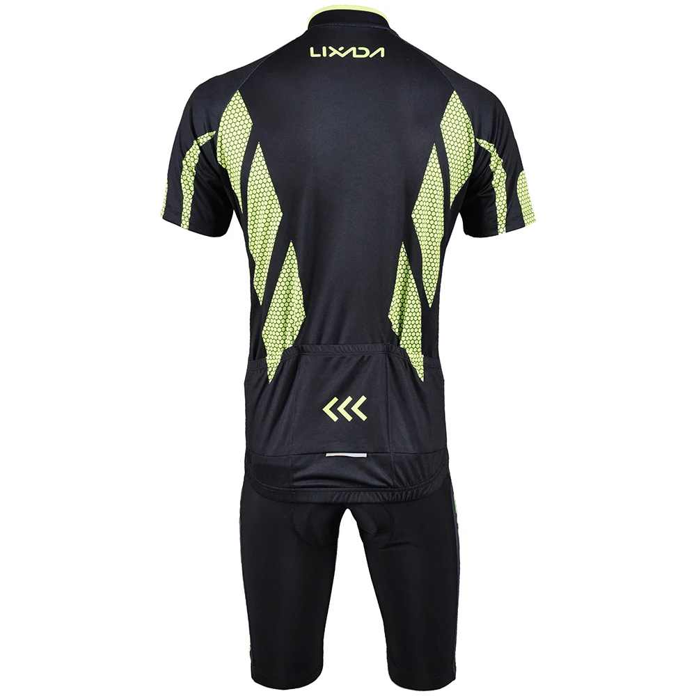 Men's Summer Cycling Sets Clothes with Short Sleeve Cycling Jersey Padded Short Sportswear Suit Set Breathable Cycling Clothing