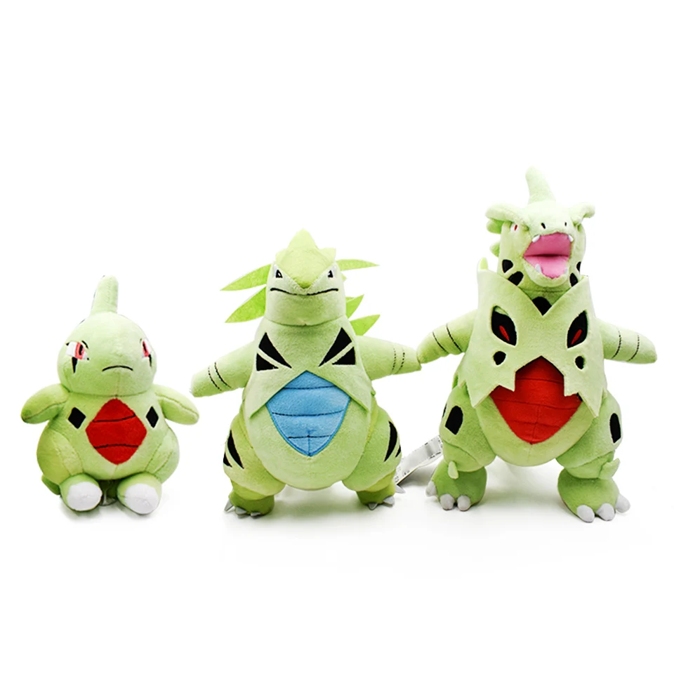 17-35 см 7-14 ''Larvitar Tyranitar Мега Милая аниме плюшевая игрушка мягкая pp чучело из хлопка Кукла рождественские подарки для детей