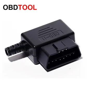 

10pcs/lot Car OBD2 16pin Male Dark Snap-fit Shell OBD Plug + Shell + SR Auto ELM327 Scanner Cable Socket Adapter Free Screw