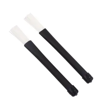 

Telescopic Retractable Handles Percussion Drum Brushes Sticks (Black+White)