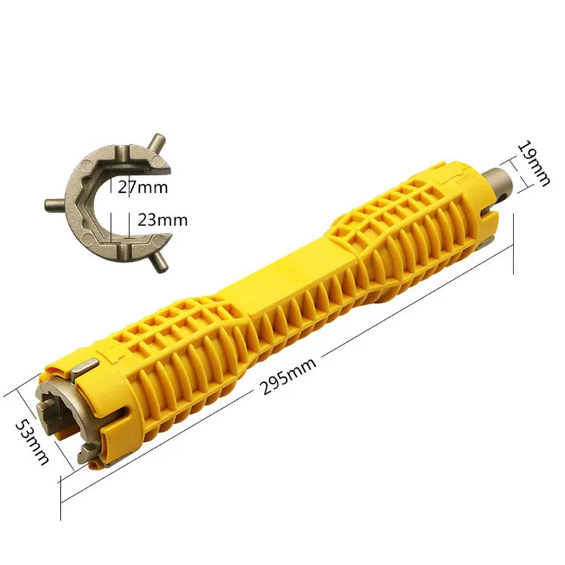 Многофункциональный Противоскользящий ключ с двойной головкой, Легкий домашний кухонный кран и гаечный ключ для раковины, инструмент для установки крана