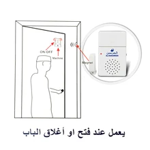 Magnetic-Door-Sensor Alarm Doorbell Athkar-Machine Islam Azan Muslim with for Family