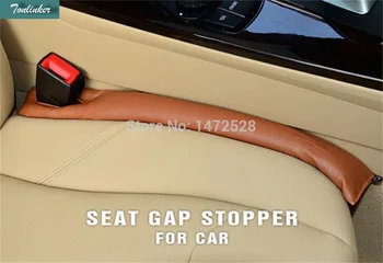 

Tonlinker 2pcs DIY New PU Auto Car Seat Gap Filler Soft Pad Spacer for KIA K2 K3 RIO Volkswagen polo jeeta mk4 mk6 Skoda