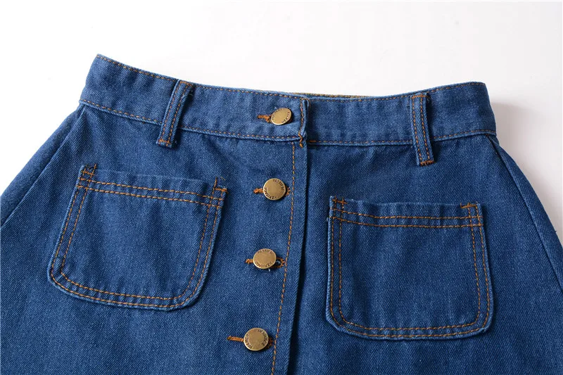 Neophil, женские джинсовые мини юбки, высокая талия, а-силуэт,, зимние, на пуговицах, с карманами, XXL, для девушек, для офиса, для работы, тонкие джинсы, Saias S1703