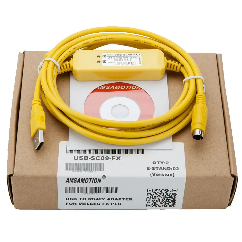 

USB-SC09-FX PLC Programming Cable For compatible FX-USB-AW Immunity FX2N/FX1N/FX0/FX0N/FX0S/FX1S/FX3U