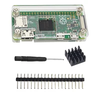 Raspberry Pi Zero 4 in 1 kit Acrylic Case + Heat Sink + Screwdriver + GPIO Connector for Raspberry Pi Zero