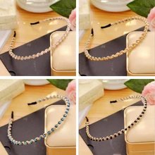 Модные кристалл горный хрусталь Hairband повязка гребень, для волос плетельной инструменты для укладки аксессуары для Для женщин леди девушка