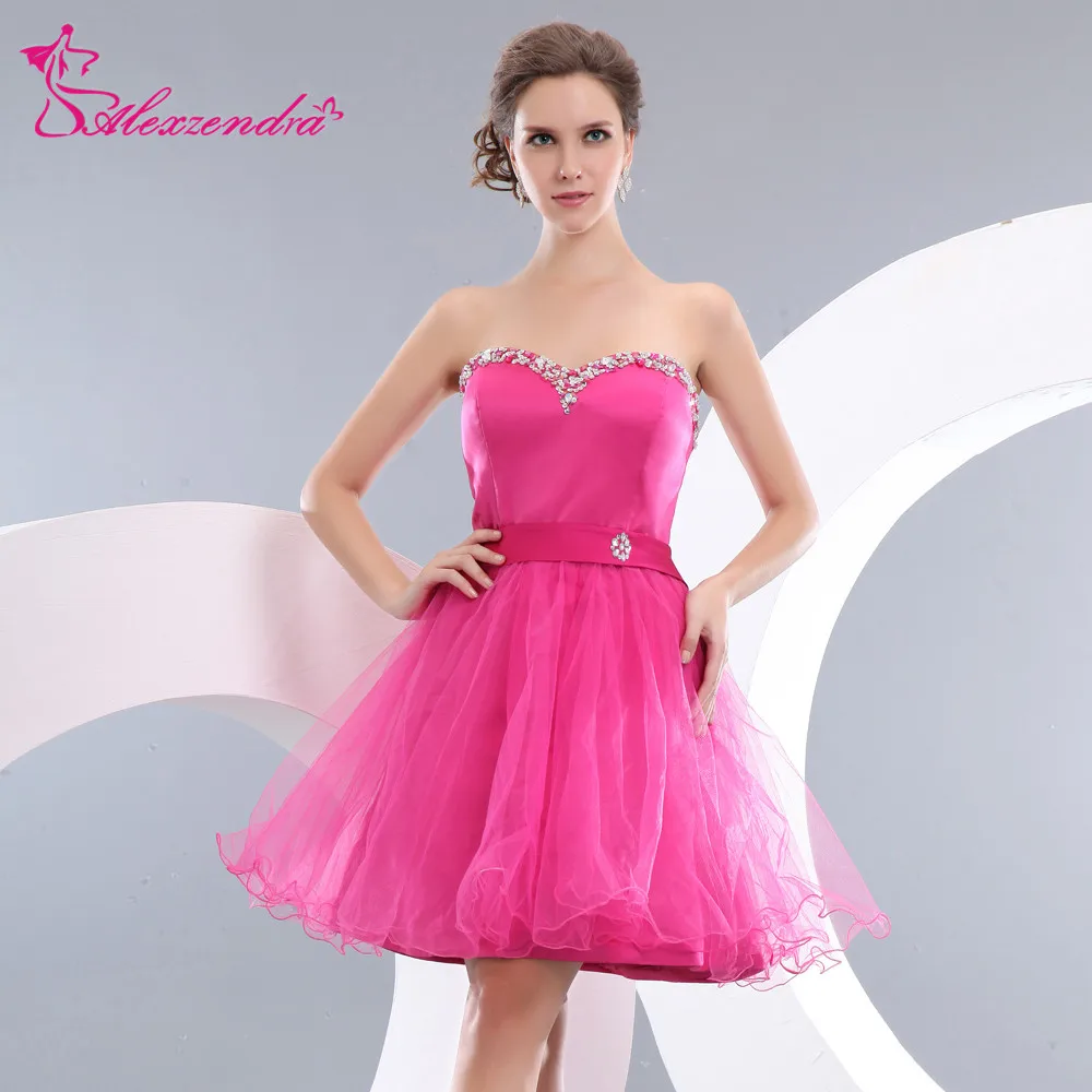 Alexzendra Sweetheart A Line Short Mini Prom Dresses 2018 Simple Party Plus Size | Свадьбы и торжества