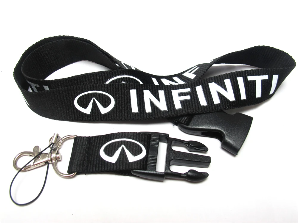Мужской автомобильный брелок с логотипом, ремешок для ключей, держатель значка, ремешки на шею для мобильного телефона для INFINITI