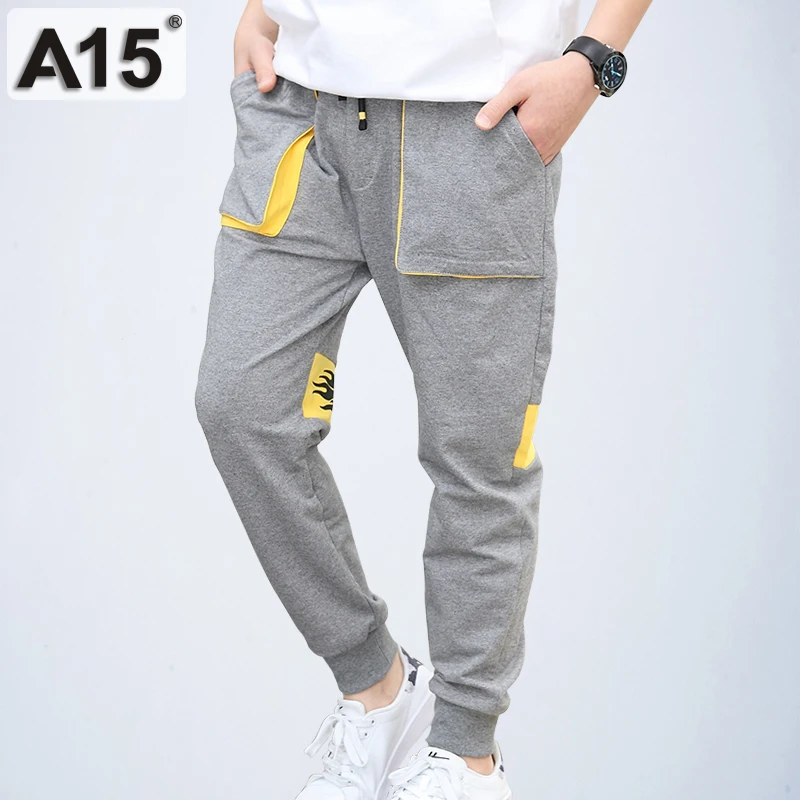 

A15 boys pants trousers sport letter casual cotton teen sweatpants for boy big kids 10 12 14 16 years toddler school clothes 8 9
