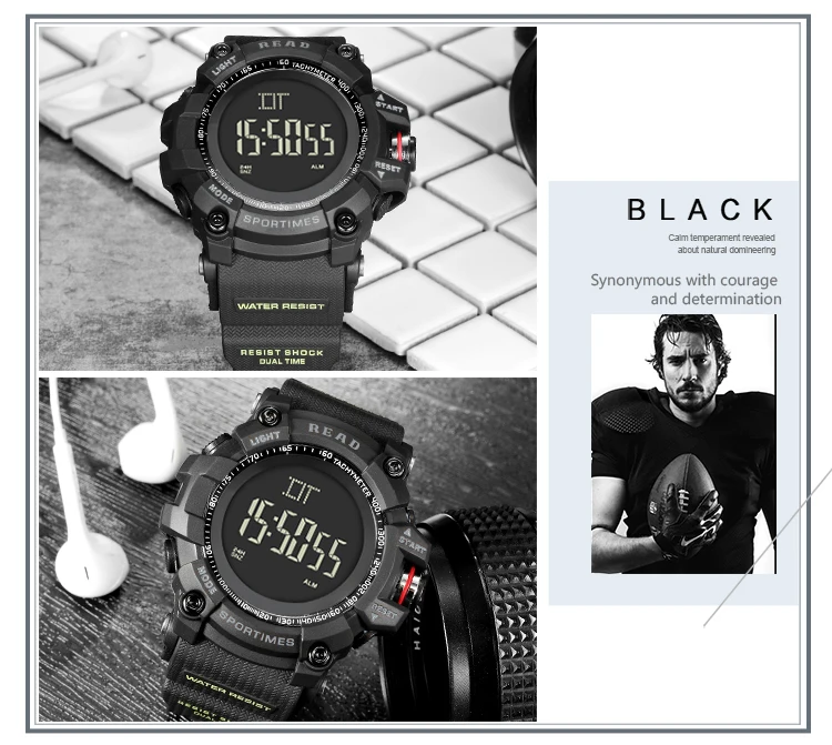 luxury brand READ LED digital wristwatches for men waterproof shock resist military watch free shipping 2018 (18)