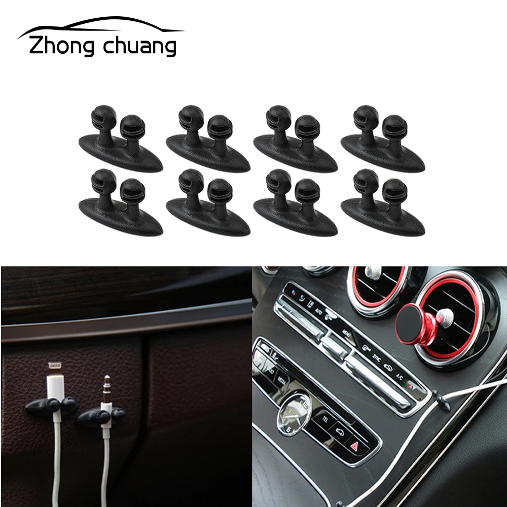 

8PCS mini car charger wire button headset / USB cable car clip car interior accessories