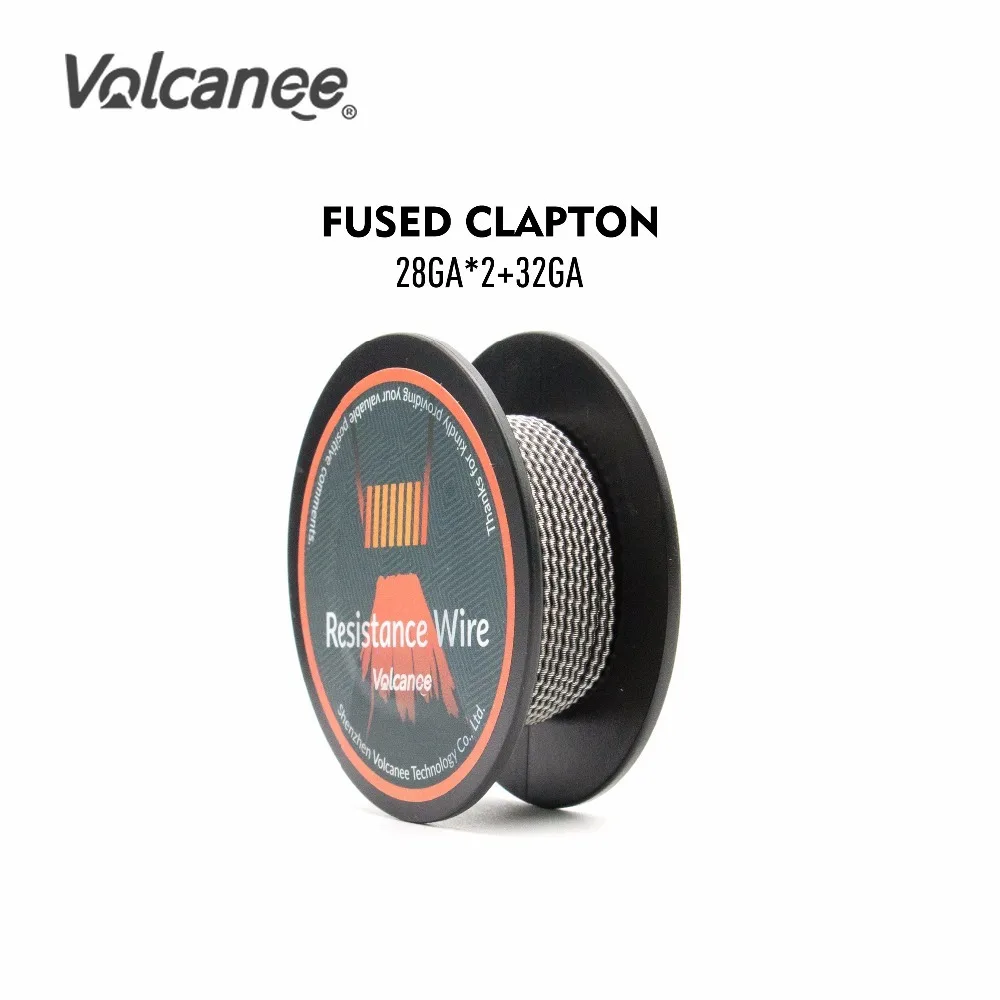 Volcanee Alien Клэптон Тигр A1 SS316L Ni80 Nichrome Fused Clapton Wire Coil mtl RDA перестраиваемый атомайзер