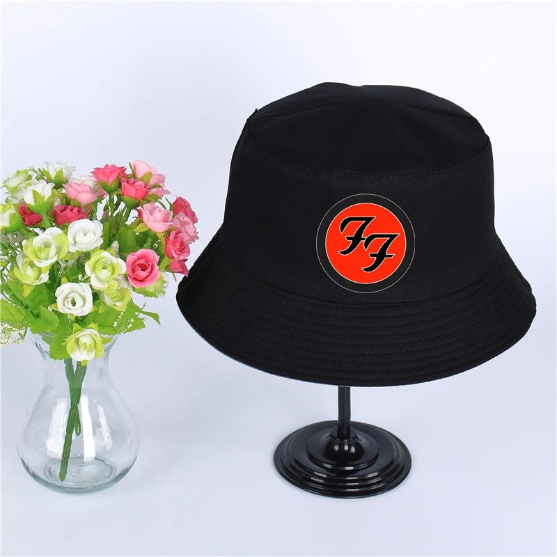 

Fashion hat Foo Fighter Logo Summer Hat Women Mens Panama Bucket Hat Foo Fighter Design Flat Sun Visor Fishing Fisherman Hat