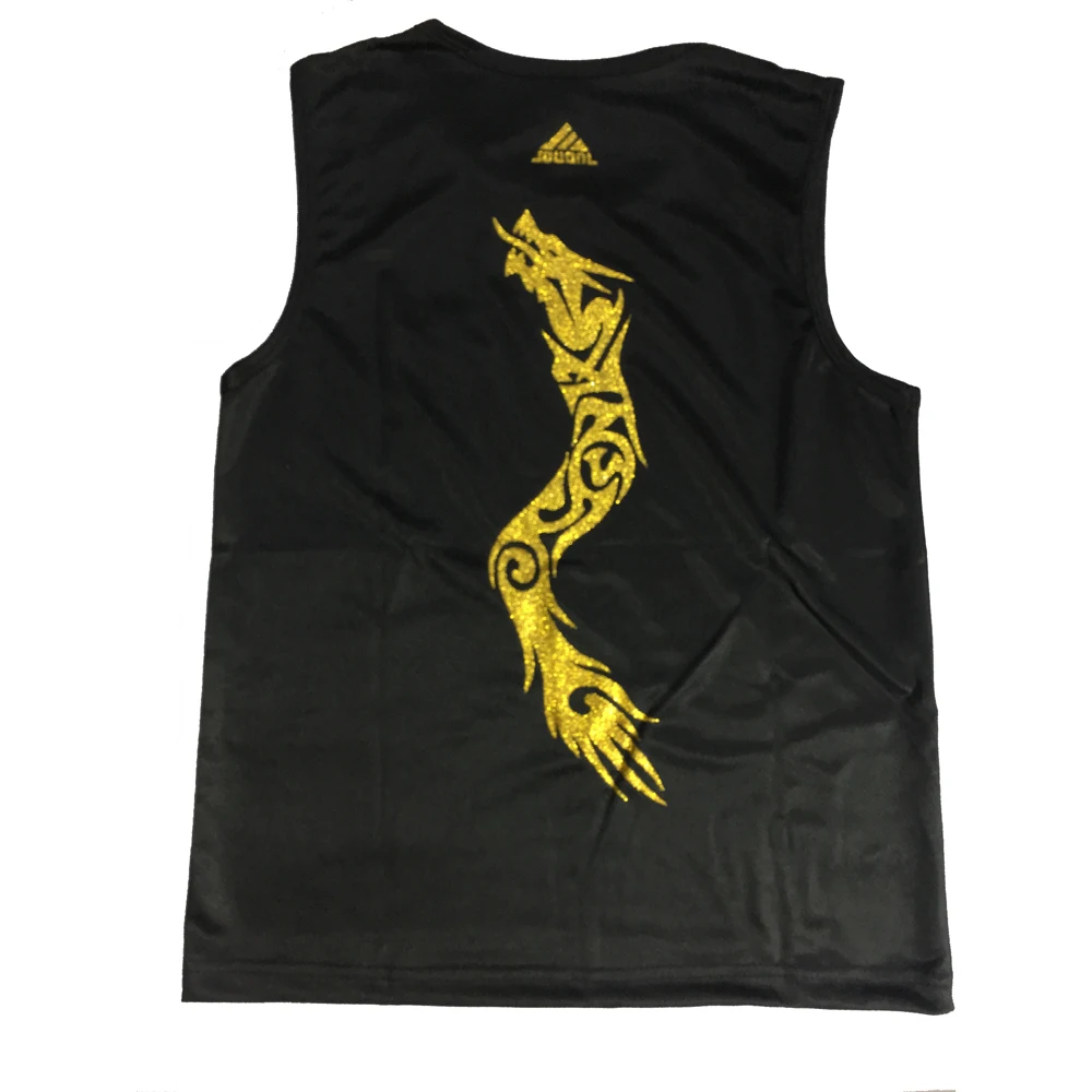 Billige JUDanL Goldenen Drachen Kinder Erwachsene Männer MMA Boxing Muay Thai Shorts Uniformen Badehose T Shirts Sanda Kampfkunst Wushu outfits DDE