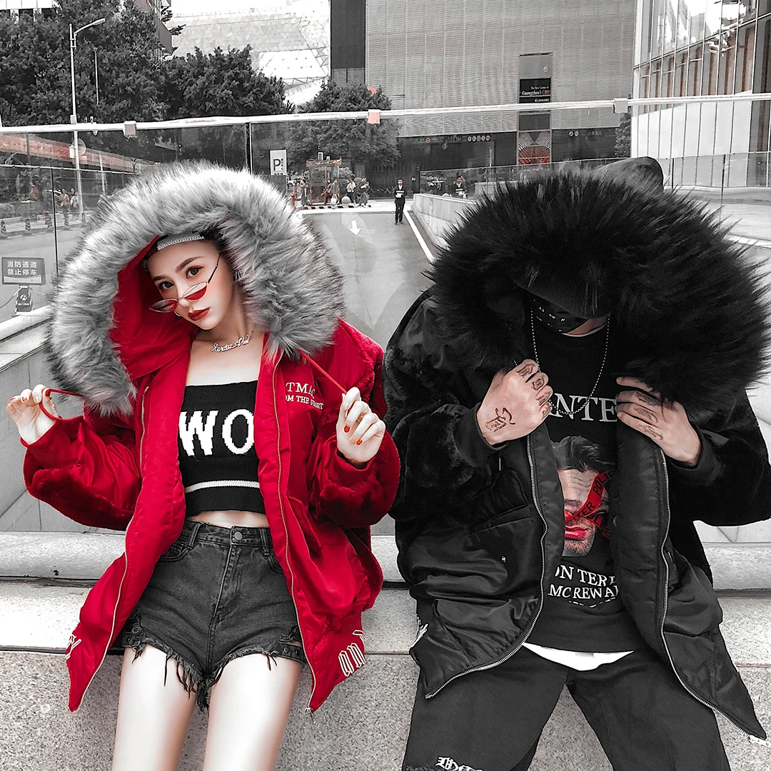 AELFRIC Thick Wool Jackets Man Women Harajuku Streetwear Winter Fleece Casual Streetwear Jacket Warm Skateboard Overcoats QA30