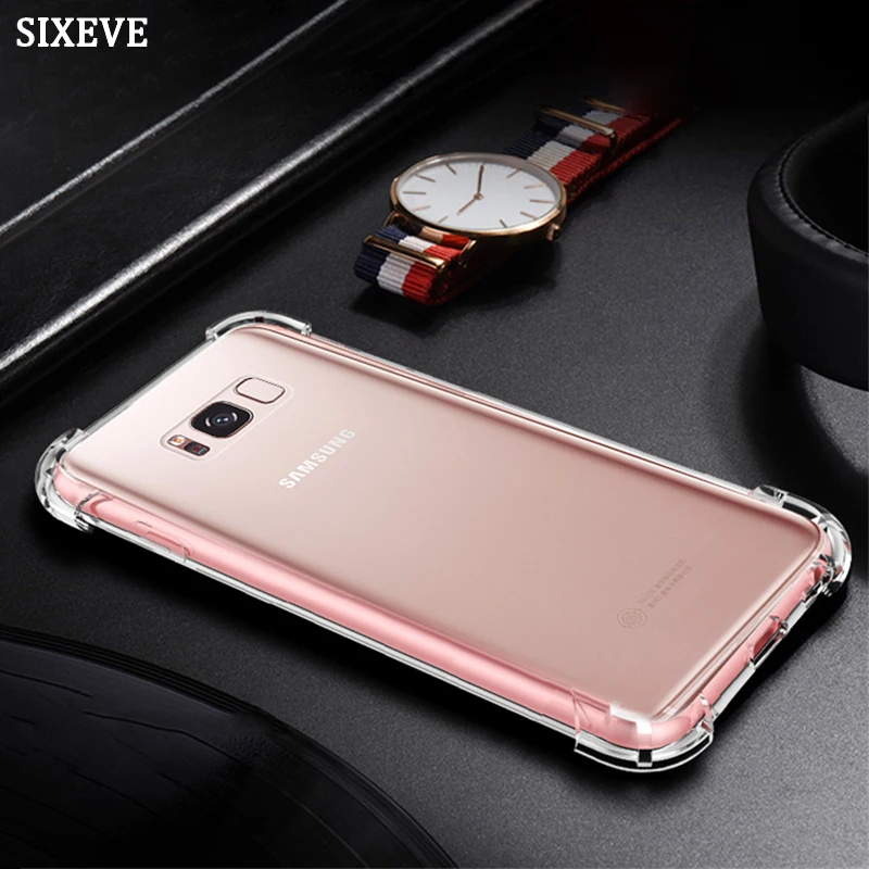 Sixeve ясности TPU чехол для samsung Galaxy S8 плюс прозрачный силиконовый мягкий защитный