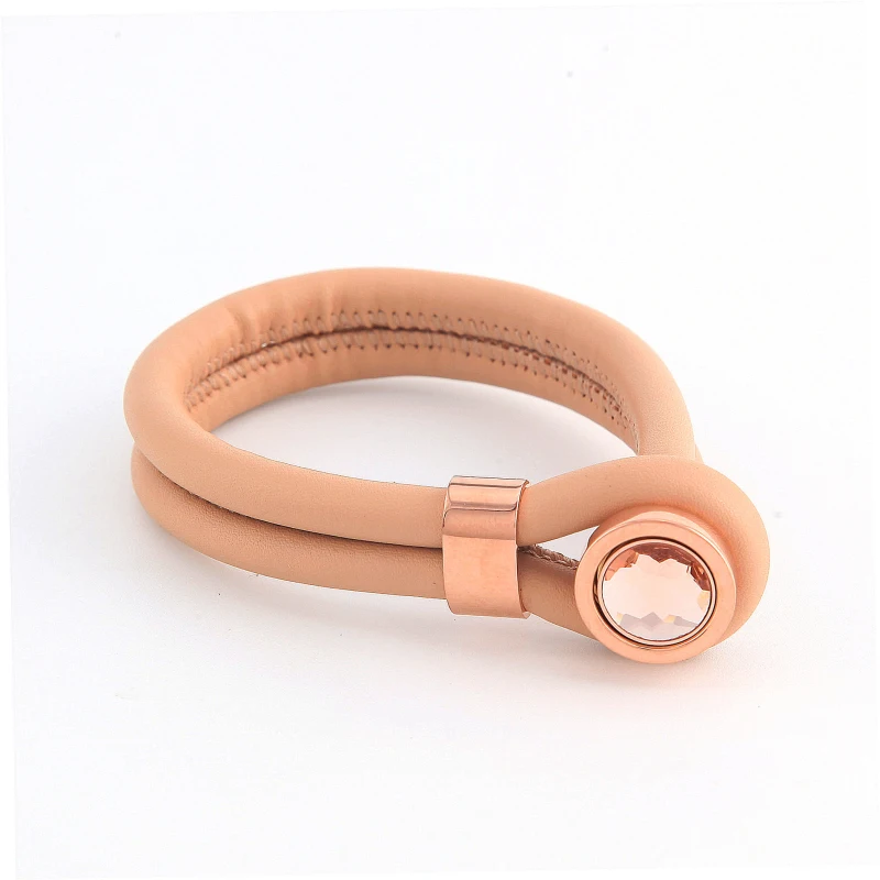 Moda joyería (2 unidades) cuero Mi moneda cambiar oro brazalete con cristal moneda Moda joyería (2 unidades) cuero Mi moneda cambiar oro brazalete con cristal moneda