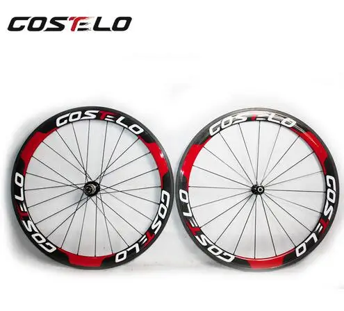2015 NEW model Costelo carbon road bicycle Wheelset C-50 /T-50 Clincher 3K weave wheels 50mm cycling carbon wheels 700c