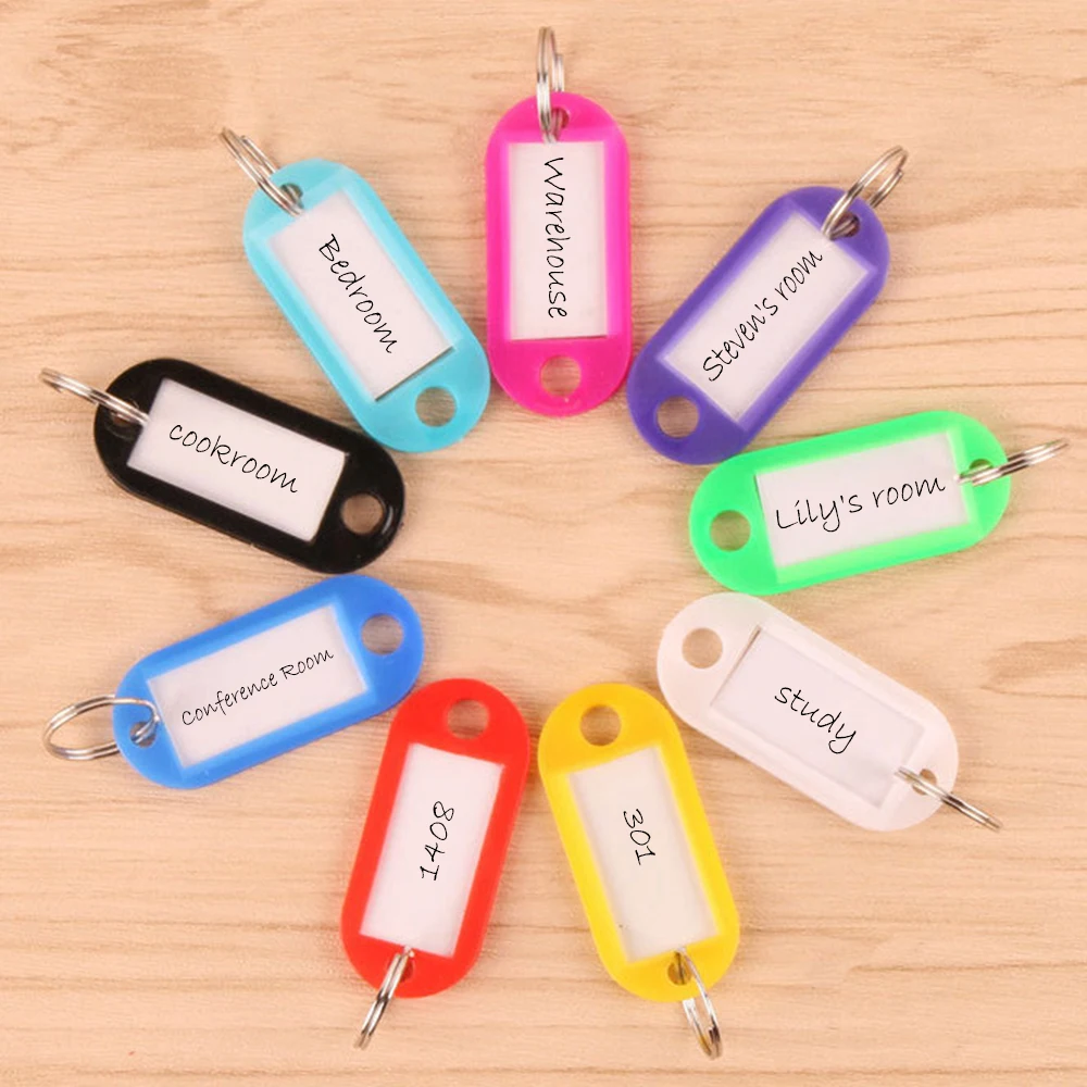 10 шт. пластиковые ярлыки для багажа|key tag|name keychainplastic keychain |