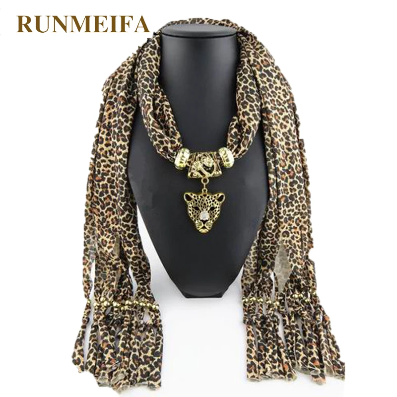 

RUNMEIFA Sexy Leopard Print Scarf Leopard Pendant New Design Scarf Printed Full Of Arrogance Scarf Accessories For Women