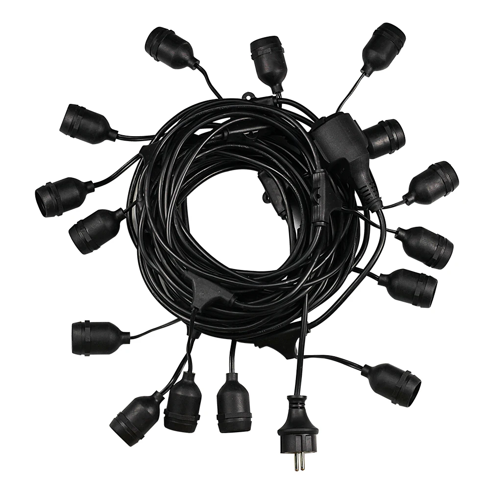  S14 15M Waterproof Outdoor LED String Lights Commercial Grade LED Retro Edison Filament Bulb garlan - 32880419658