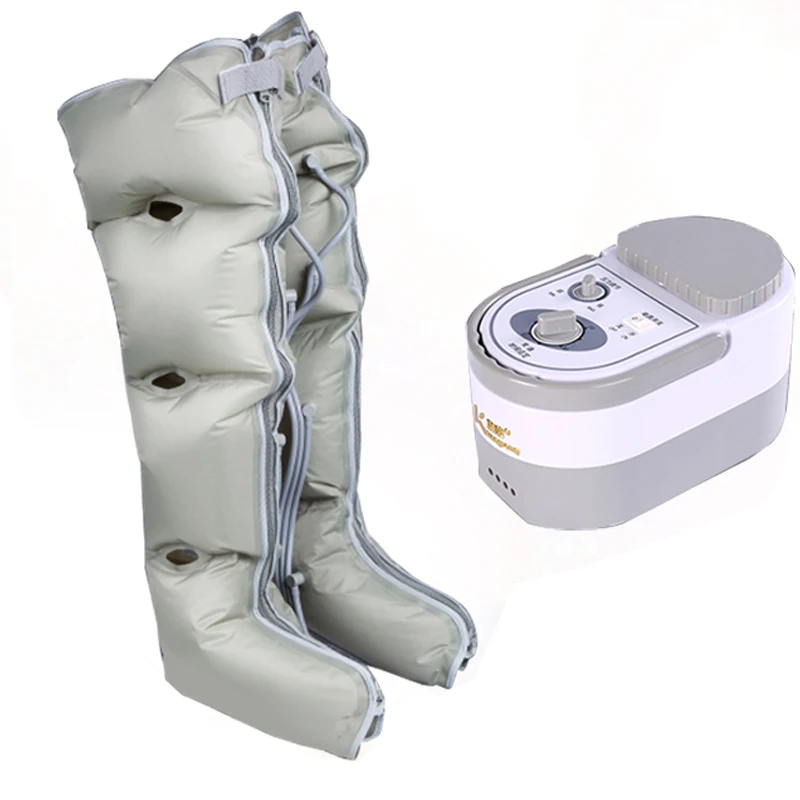 Comprar Masajeador de piernas con aire transpirable para personas mayores, aparato de masaje de pantorrilla neumático automático, máquina de pie de presión de Gas terapia de onda de aire