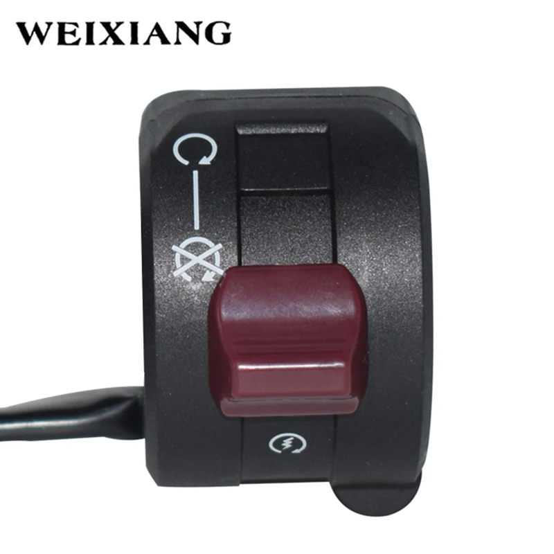 

7/8" 22mm Right Motorbike Handlebar Controller Switch Push Button Start Kill ON OFF Headlight Fog Light Switches 12V
