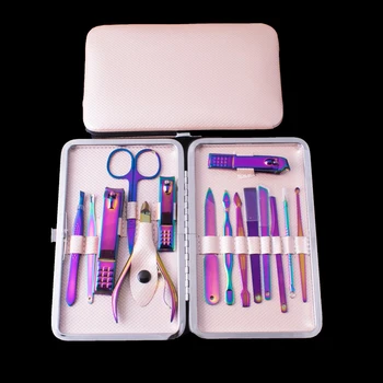 

15pcs Professional Pedicure Manicure Set Nail Clippers Finger Toe Grooming Kit Nail Cut Remover Pusher Care Tools