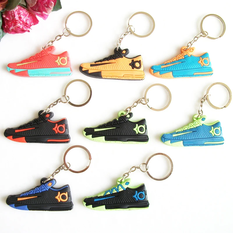 

Mix 8PCS/lot Kids Durant Kd6 Key Chain Sneaker Keychain Key Ring Key Holder for Woman and Girl Gifts Llaveros Mujer