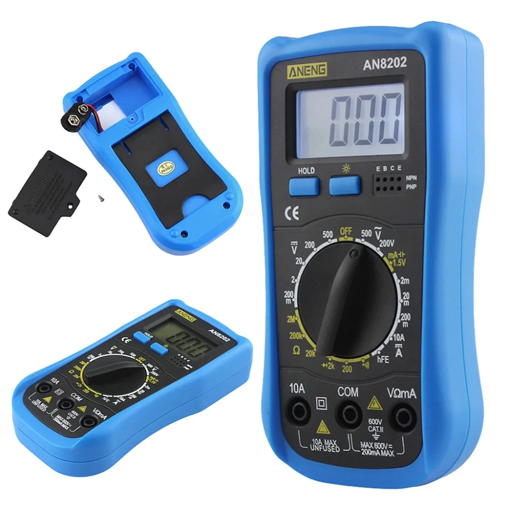 

AN8202 LCD Digital Multimeter DC AC Voltage Diode Freguency Tester Meter Test Tools