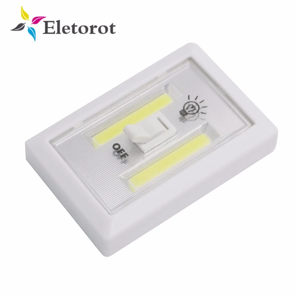 

COB LED Switch Light Wireless Cordless Mini LED Night Lamp Portable Battery Power Cabinet Garage Closet Camp Emergency Light