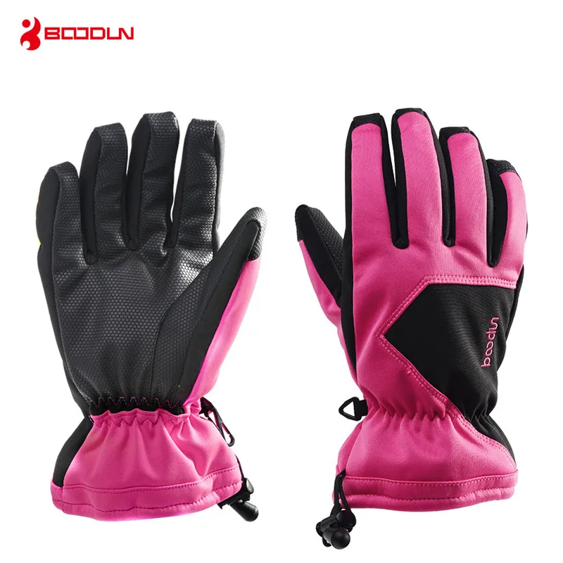 Beste Boodun 5 Kleuren Mannen Vrouwen Snowboard Handschoenen Dikker Warm Waterdicht Ski Skiën Handschoenen Touch Screen Winter Outdoor Sneeuw Handschoenen