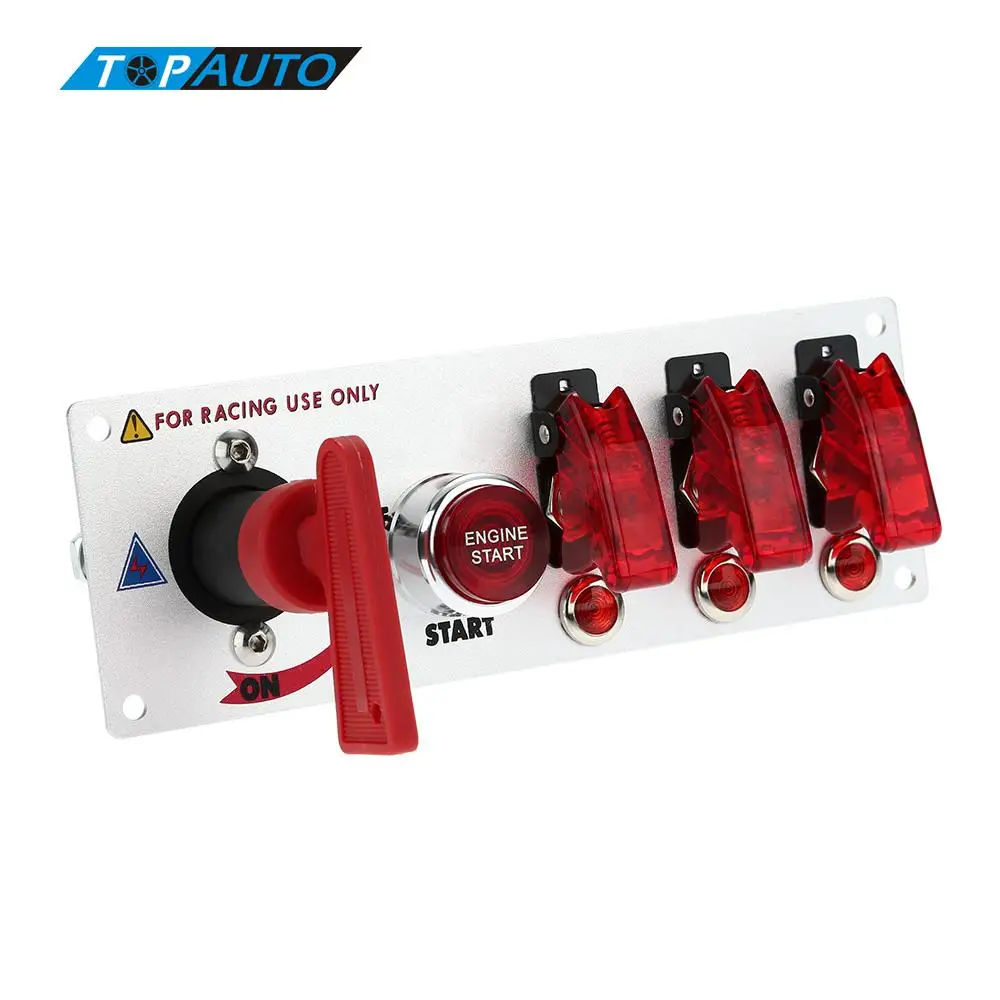 

US CLEARANCE Flip-up Start Ignition Switch Panel Button DIY Car Modification Switch Accessories for Racing Sport Competitive Car