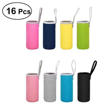 16 шт. 550 мл переноска для бутылей с водой сумка крышка изолированный держатель бутылки для воды наборы чашек отлично подходит для стекла из нержавеющей стали