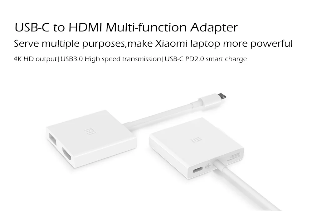 Xiao mi USB-C в HD mi Многофункциональный преобразователь адаптер 4K 1080P HD TV USB 3,0 PD2.0 Smart Charge для Macbook mi ноутбук ПК