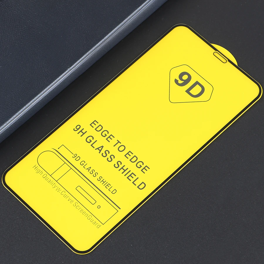 9D Full Glue Curved Tempered Glass For iPhone XS Max Full Screen Protector Glass For iPhone X XR Protective Film