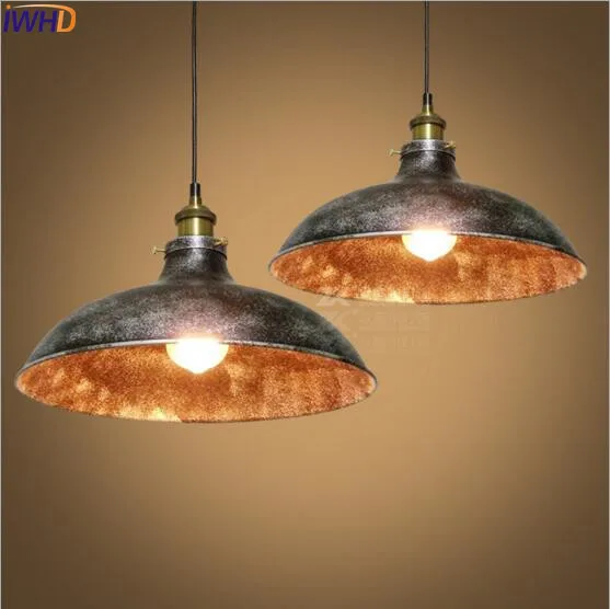 IWHD 2pcs Style Loft Industrial Pendant Lighting Fixtures Indoor Home Lighting Retro Vintage Lamp Light Lampara Clogante IWHD 2pcs Style Loft Industrial Pendant Lighting Fixtures Indoor Home Lighting Retro Vintage Lamp Light Lampara Clogante