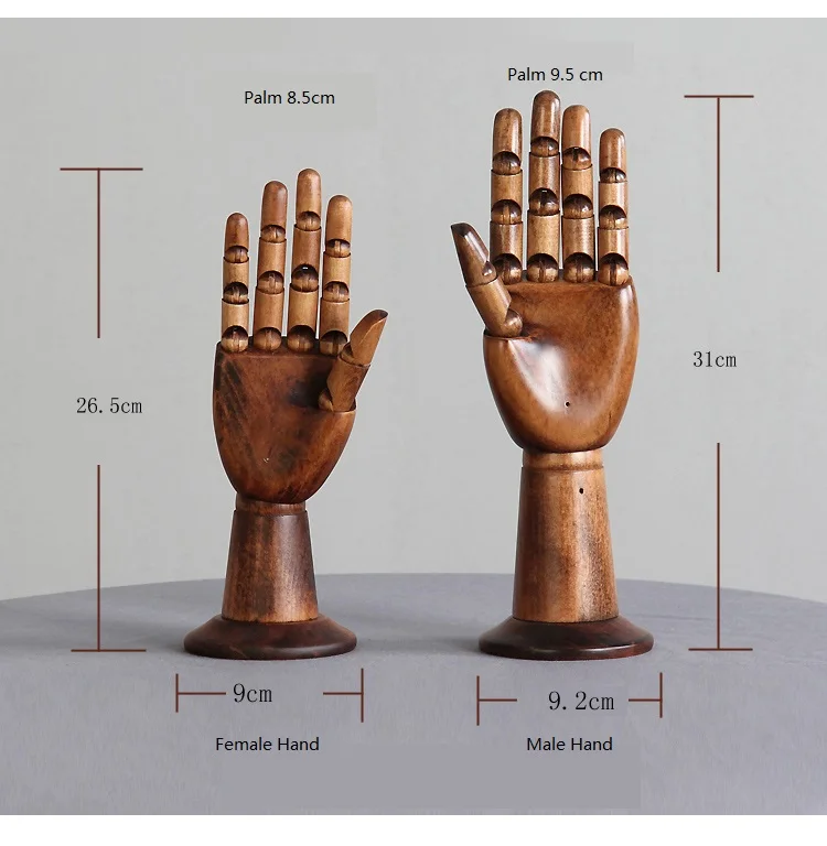 Высокое качество регулируемый деревянный Мужской Женский шарнирный правый и левый манекен для дисплея