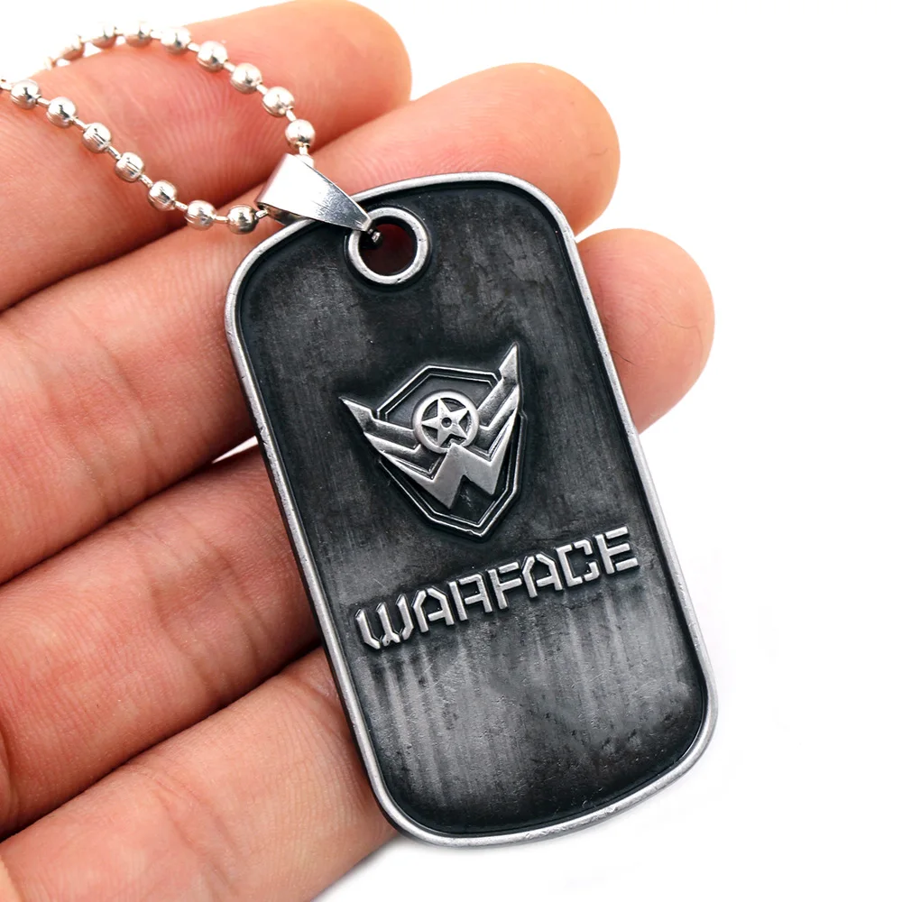 Новая Мода высокое качество Warface колье ожерелье брелок металлический Dog Tag кулон ожерелье s Аксессуары для игр ювелирные изделия для фанатов