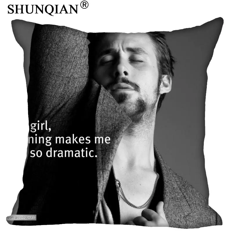 

Custom Square Pillowcase Ryan Gosling Cool soft Pillow Cover Zippered Free shipping More Size (Two Sides) DIY Pillowcase
