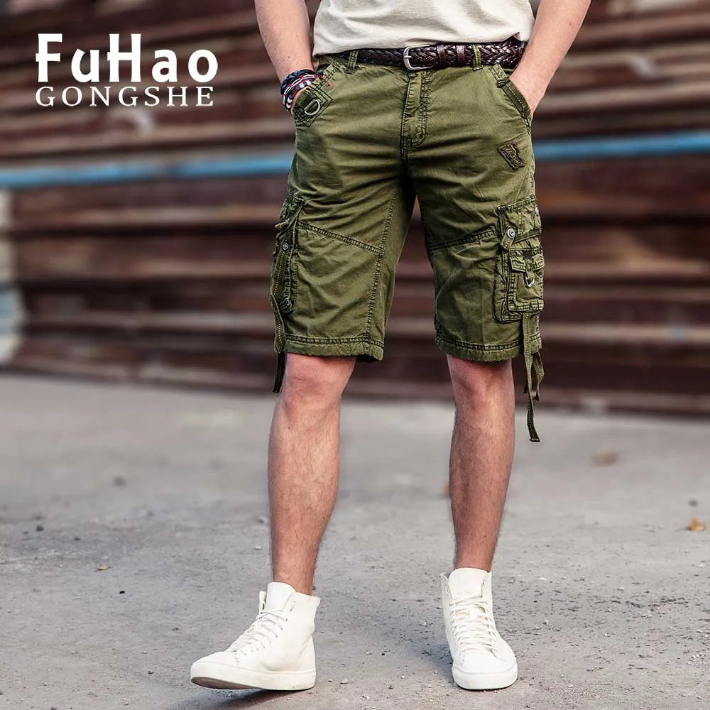 Summer Men's Cargo Shorts Military Short Pants Plus Size