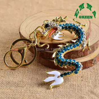 

Keychains for Girls Dragon Key Chain Rhinestone Pendant KeyChain 3pcs Charm Keyrings for Women Gold Keyrings Key Holder Keyring