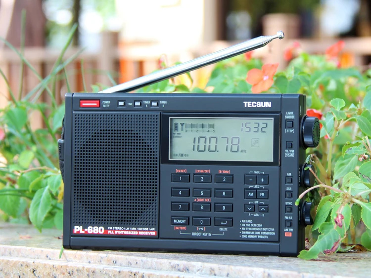 TECSUN PL680 PLL World Band ресивер FM-стерео MW LW SW SSB AIR Band Черный