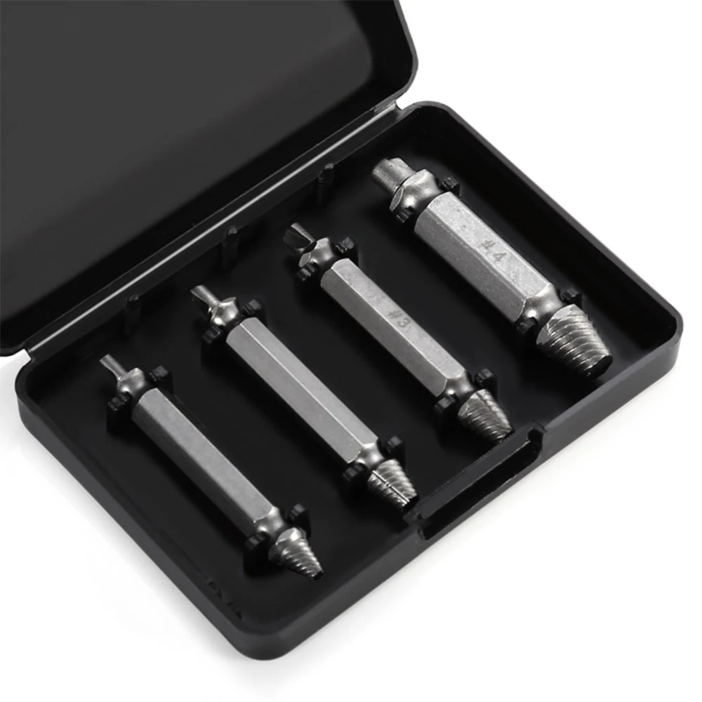 

fast shipping 4PCS Double Side Damaged Screw Extractor S2 Alloy Steel Out Remover Bolt Stud Tool