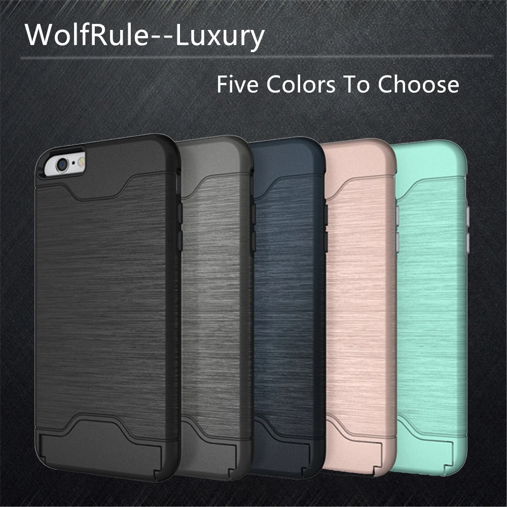 For Case Apple iphone 6 Plus Cover Brushed Style PC Funda