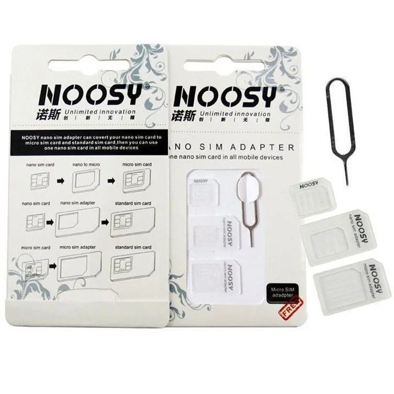 100 ШТ. 4 в 1 nano SIM Card Adapter kit microsim micro Sim-карт карты держатель Лотка костюм для apple iPhone 6 5